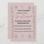 Bridal Shower Invite | Editable Digital Template | 招待状 (正面/裏面)