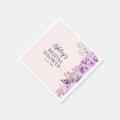 Bridal Shower Invite with Purple Spring Wildflower スタンダードカクテルナプキン (角)