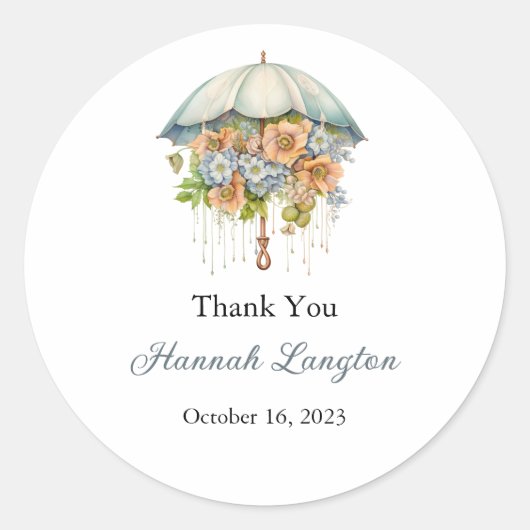 Bridal Shower Labels, Bride to be Classic Round ラウンドシール (正面)