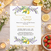 Bridal Shower lavender lemons squeeze invitation