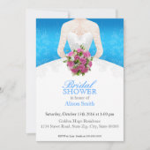 Bridal Shower light blue invitation 招待状 (正面)