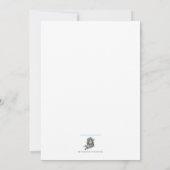 Bridal Shower light blue invitation 招待状 (裏面)