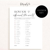 Bridal Shower Love Languages Matching Game Card 招待状