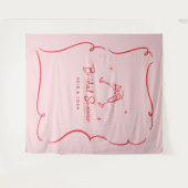 Bridal shower modern natural elegant handwritten タペストリー (正面(横))