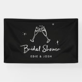 Bridal shower modern natural elegant handwritten 横断幕 (横)
