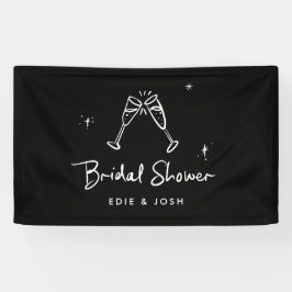 Bridal shower modern natural elegant handwritten 横断幕