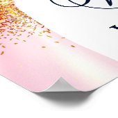 Bridal Shower Navy Blue Welcome Poster ポスター (角)