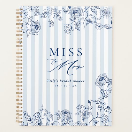 Bridal Shower Paper Planner Something Blue Book プランナー手帳 (正面)