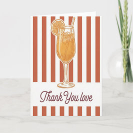 Bridal Shower Party Thank You Love Cocktail Chic カード