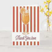 Bridal Shower Party Thank You Love Cocktail Chic カード (黄色い花)