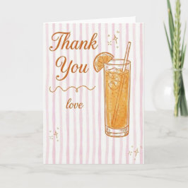 Bridal Shower Party Thank You Love Cocktail Chic カード