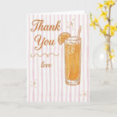 Bridal Shower Party Thank You Love Cocktail Chic カード (黄色い花)