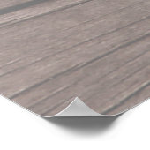 Bridal Shower Photo Backdrop Flowers Wood Lights ポスター (角)