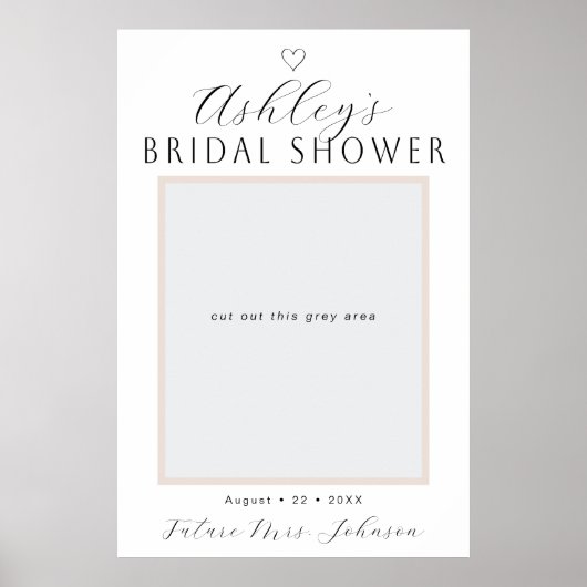 Bridal Shower Photo Prop Sign – Custom Poster ポスター (正面)