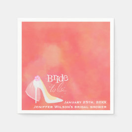 Bridal Shower Pink Bride to Be Paper Napkin スタンダードカクテルナプキン
