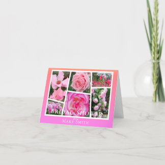 Bridal Shower (Pink Roses) 招待状