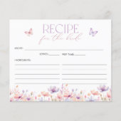Bridal Shower Recipe Card Lifetime of Butterflies (正面)