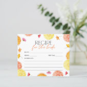 Bridal Shower Recipe Card Main Squeeze Citrus (スタンド正面)