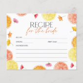Bridal Shower Recipe Card Main Squeeze Citrus (正面)