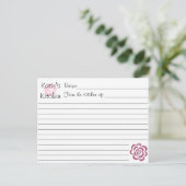 Bridal Shower Recipe Cards ポストカード (スタンド正面)