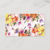 Bridal Shower Recipe Request Spring Pastel Floral エンクロージャーカード (裏面)