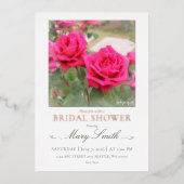 Bridal Shower (Red Rose) 箔招待状 (正面)