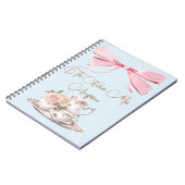 Bridal Shower Regency Tea Party Elegant Ribbon ノートブック (左側)