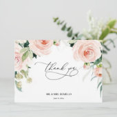 Bridal shower rosa oro floral Foam Boards サンキューカード (スタンド正面)