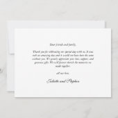 Bridal shower rosa oro floral Foam Boards サンキューカード (裏面)