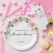 Bridal shower rosa oro floral Foam Boards ペーパープレート (パーティー)