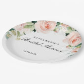 Bridal shower rosa oro floral Foam Boards ペーパープレート (アングル)