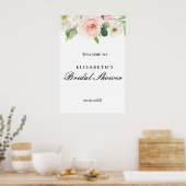 Bridal shower rosa oro floral Foam Boards ポスター (キッチン)