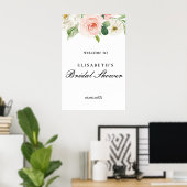 Bridal shower rosa oro floral Foam Boards ポスター (ホームオフィス)