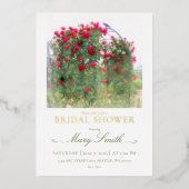 Bridal Shower (Rose Garden) 箔招待状 (正面)