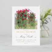 Bridal Shower (Rose Garden) 箔招待状 (立ち正面)