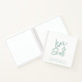 Bridal Shower Sage Green Spiral Notebook ノートブック (内部)