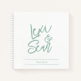 Bridal Shower Sage Green Spiral Notebook ノートブック
