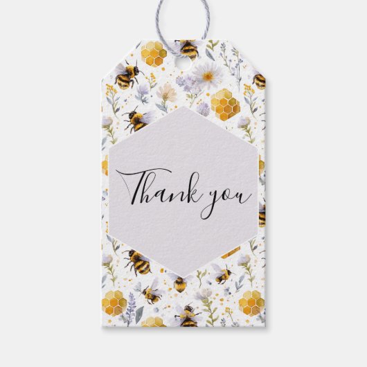 Bridal Shower She's Found Her Honey Thank You ギフトタグ (正面)