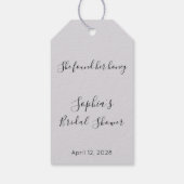 Bridal Shower She's Found Her Honey Thank You ギフトタグ (裏面)