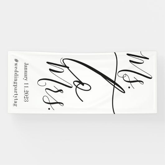 Bridal shower simple script big 横断幕 (横)