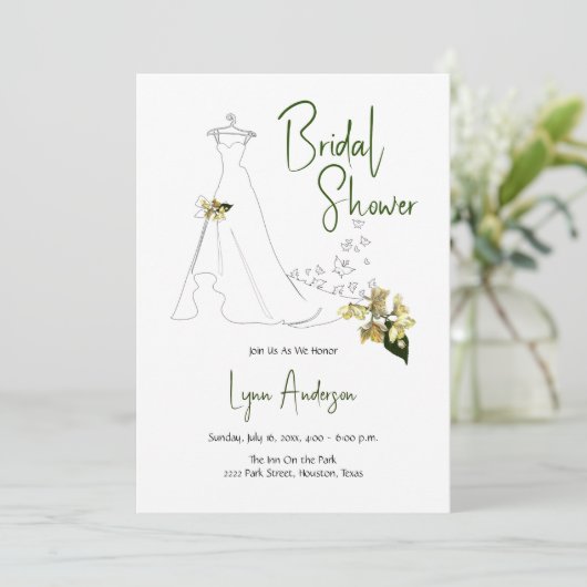 Bridal Shower Soft Summer Floral 招待状 (スタンド正面)