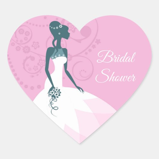 Bridal Shower Stickers ハートシール (正面)