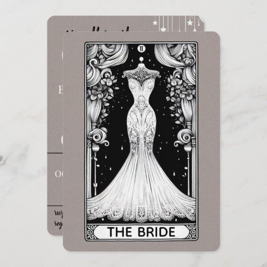 Bridal Shower Tarot 招待状 (正面/裏面)