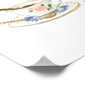 Bridal Shower Tea Party Cards & Gifts Sign ポスター (角)