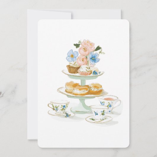 Bridal Shower Tea Party Invitation  招待状 (裏面)
