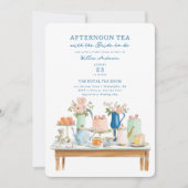 Bridal Shower Tea Party Invitation Illustration 招待状 (正面)