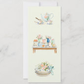 Bridal Shower Tea Party Menu  招待状 (裏面)