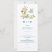Bridal Shower Tea Party Menu  招待状 (正面)