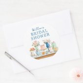 Bridal Shower Tea Party Stickers ラウンドシール (封筒)