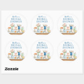 Bridal Shower Tea Party Stickers ラウンドシール (シート)